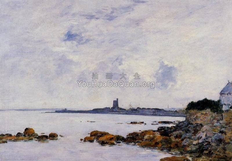 Saintg-Vaast-la-Houghe, the Rocks and the Fort - 尤金·布丹